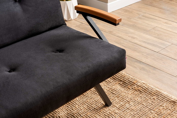 Atelier Del Sofa Zven Sofá-Cama de 3 Plazas Negro Atelier Del Sofa Zven Sofá-Cama de 3 Plazas Negro